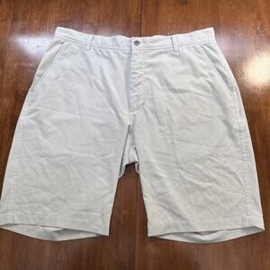 Footjoy Men’s Stretch Performance Golf Shorts White Gray Checkered Size 36